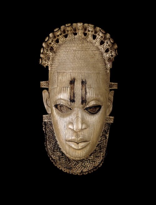 medievalpoc:aseantoo submitted:Unknown Edo artistMask representing Queen Idia, mother of Oba Es