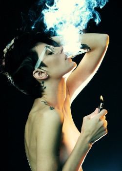 viciouscunt:  Breathe me in, breathe me out. Model: Kimberly Jay Photographer: Niel Galen