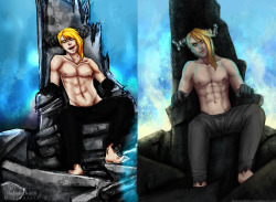 ikebanakatsu:  Original: http://ikebanakatsu.deviantart.com/art/Lucifer-349782381 [January 2013] One year of difference. My oc Lucifer!  ´ ▽ ` )ﾉ I’m very proud of the result ^///^  u//u