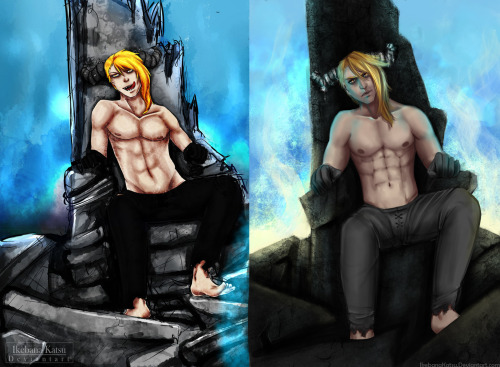 Original: http://ikebanakatsu.deviantart.com/art/Lucifer-349782381 [January 2013] One year of difference. My oc Lucifer!  ´ ▽ ` )ﾉ I’m very proud of the result ^///^