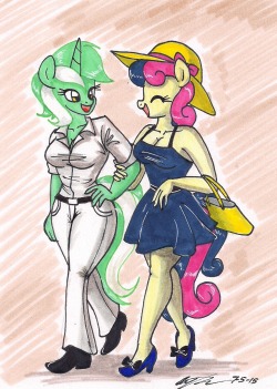 anthonycomics:  Lyra and Bon Bon Out on a