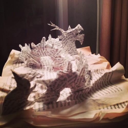 instagram:  Transforming Old Books into New Art  For more lovely literary art, explore the #bookart and #booksculpture hashtags on Instagram.  Marlene Marques (@a_novel_idea21) spends up to four hours a day folding up and tearing through pages of old