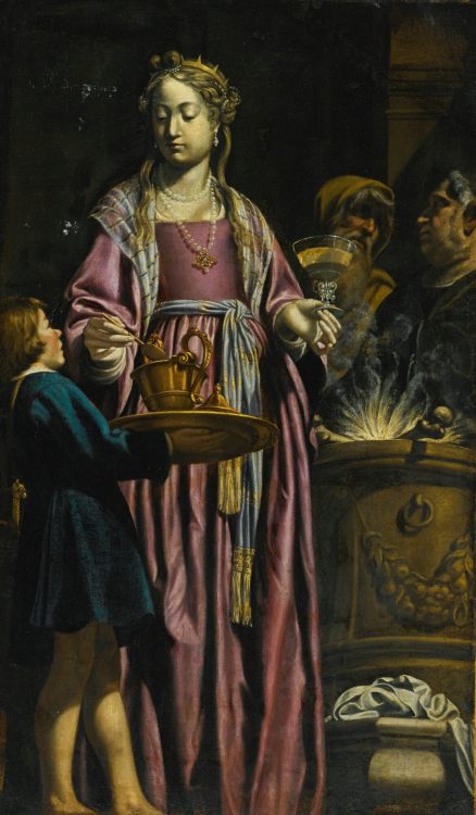 Artemisia Drinking Wine Mixed with the Ashes of Her Husband, Mausolus by Filippo TarchianiItalian, p