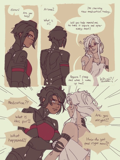 One Of Ariane's Many Attempts At Cheering Elster Up When Her Health Started To Decline