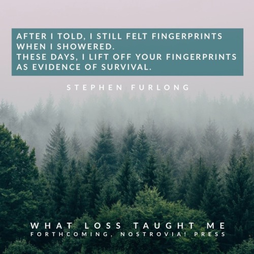  from our 2018 Chapbook Series, Stephen Furlong’s What Loss Taught Me <3 