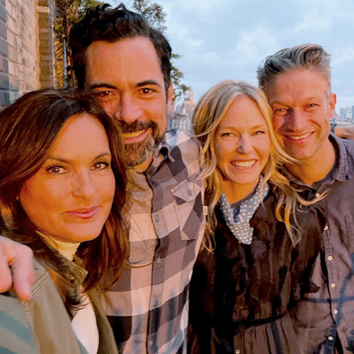 proofinyou: Mariska Hargitay, Danny Pino, Kelli Giddish, and Peter Scanavino in Manhattan, New York 