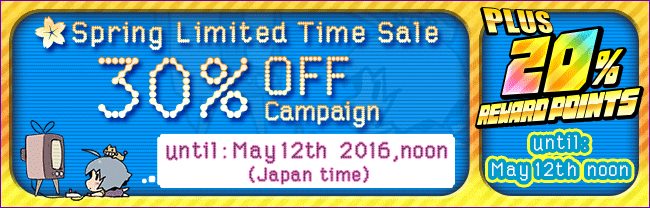 We are starting Spring Limited Time Sale 30% Off Campaign from today April 28th through