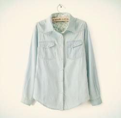 tbdresslove:  pretty style jeans blouse==>