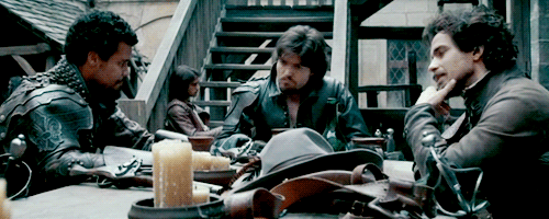 enigma-the-mysterious:fox-rain:allforoneandeverymanforhimself:A bodyguard of Musketeers? It’s like b