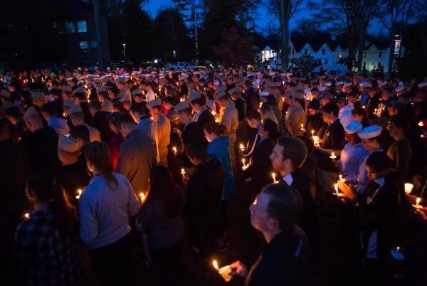 erlkonigtraum:  Candle light vigil held at Maine Maritime Academy Tuesday night for