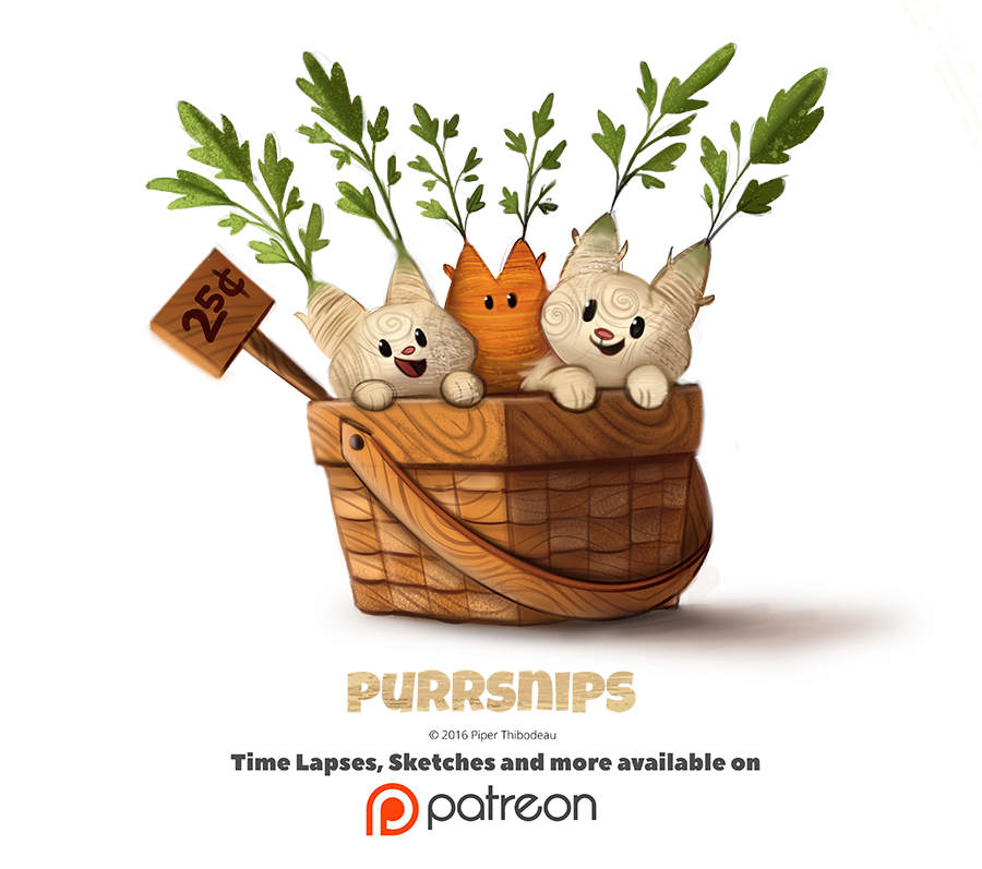 cryptid-creations:  Day 1400. Purrsnips by Cryptid-Creations  Time-lapse, high-res