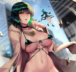 cian-yo:    Fubuki(Miss Blizzard) From One Punch Man!She is the sister of Tornado in the OPM series. Are you ready for the Great Blizzard in front of you?  Support me at my Patreon for more artworks &lt;3