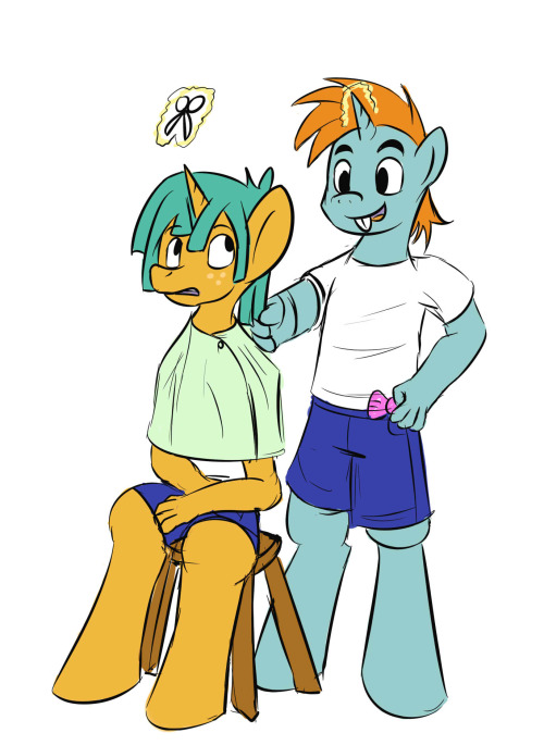 Stream Doodle Request, Snips cutting Snail’s hair.