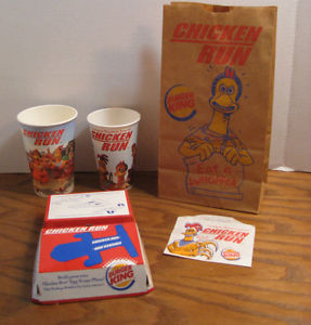Chicken Run Burger King kid’s meals, 2000