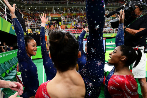 soph-okonedo:US gymnast Simone Biles, US gymnast Gabrielle Douglas, US gymnast Madison Kocian, US gy