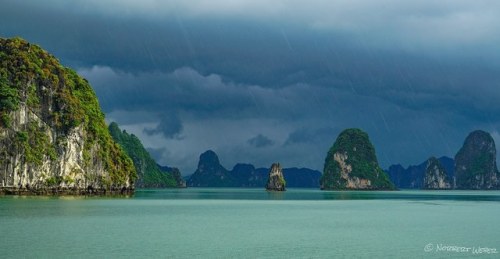 Sun and rain… the monsoon creates perfect light in the Halong Bay, Vietnam by goessmuehle htt