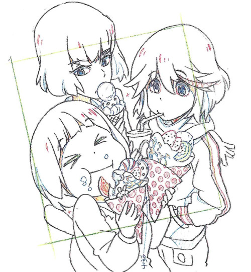 h0saki: Beautiful keyframes of Kill la Kill’s epilogue! Taken from the KlK Key Art Collection 