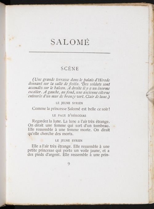 wrappedallinwoe: ‪Oscar Wilde’s play Salomé, 1893.‬ ‪The first and original French edit