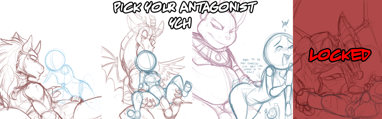 kayla-na:   So I drew a bunch of potential YCH couplings for those with different