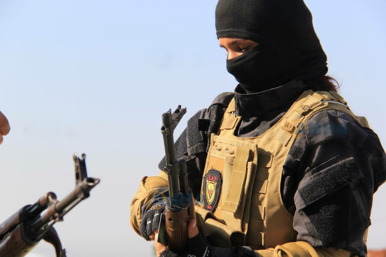 bijikurdistan:  Today in EfrinTraining of Kurdish YAT Anti Terror Forces of the YPG.