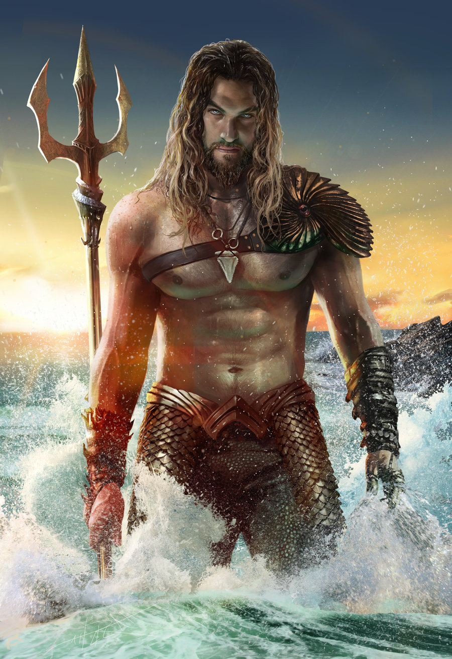 eleveninches:   Jason Mamoa as Aquaman by Rahzzah  okay I’m ready to see this movie.