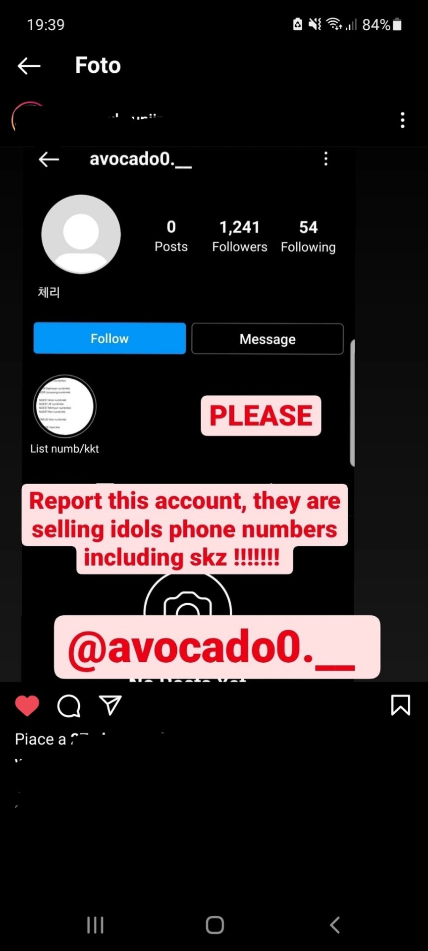 Report Via Instagram