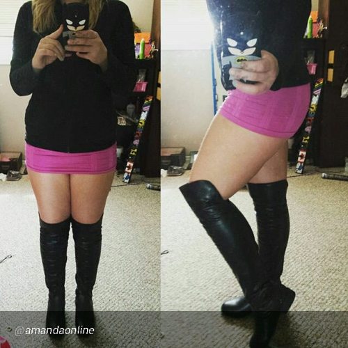 By @amandaonline “It’s a lovely day when you find thigh high boots that actually fit you