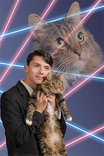 nohedgehogsok:  enchanting-ravenclaw:  enchanting-ravenclaw:  enchanting-ravenclaw:  a kid from my high is fucking trending on facebook because of a stupid petition to get a senior photo of him holding a cat into the yearbook…   (x)  UPDATE!! My principal