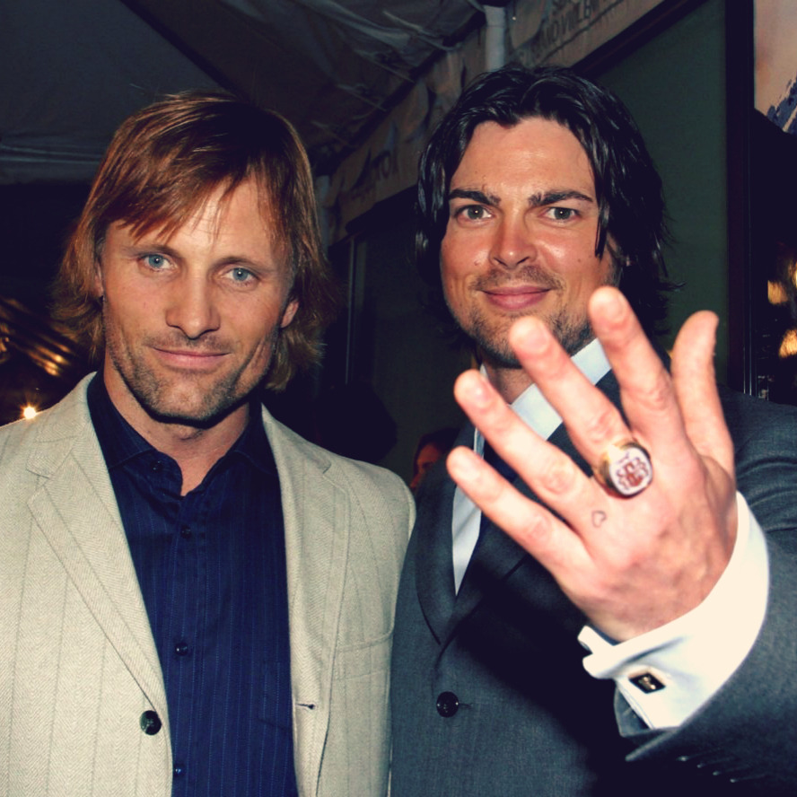 l-o-t-r:  Viggo, Bernard, Liv, Orlando, John, Karl, Sean &amp; Elijah @ The Two