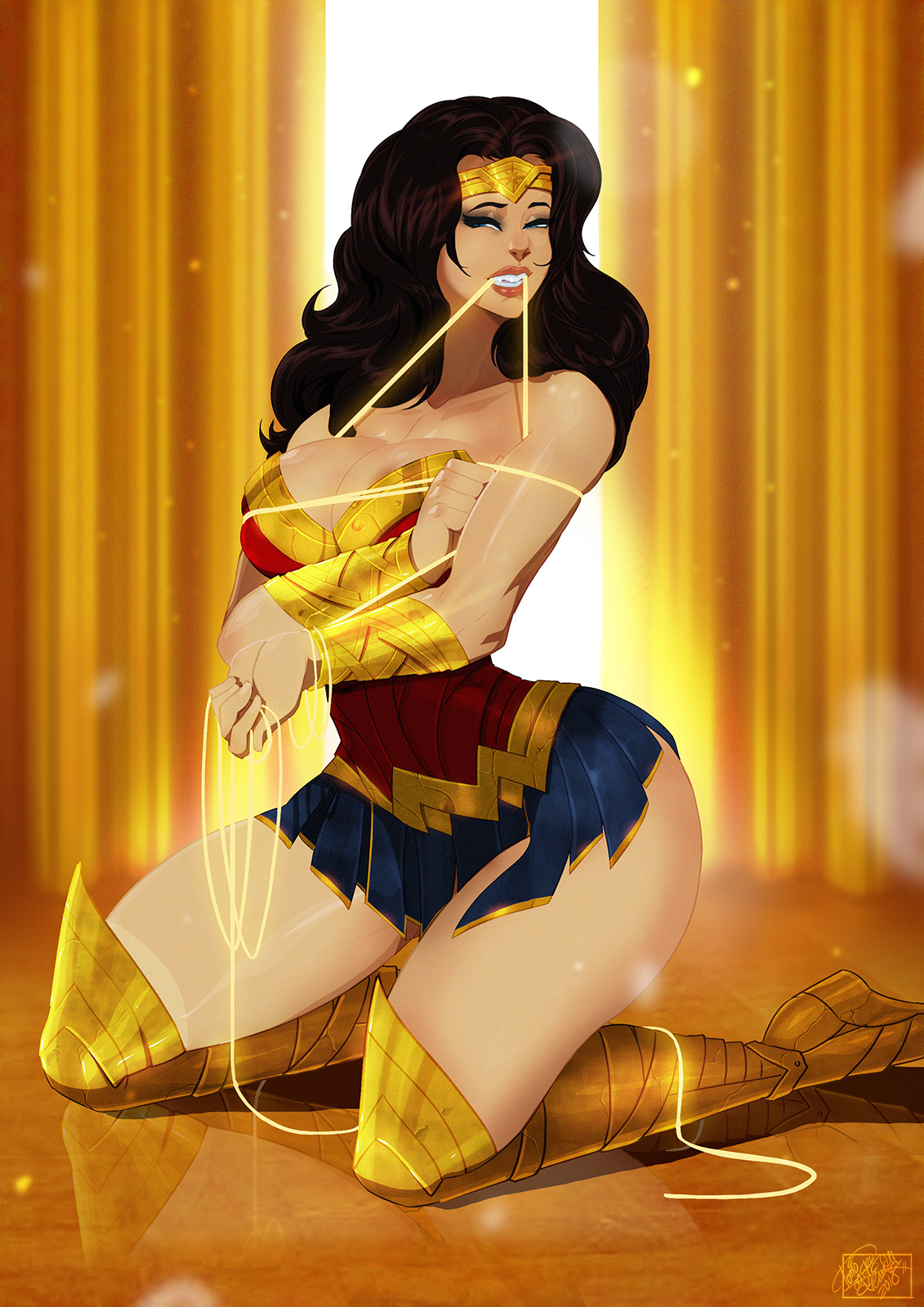 tovio-rogers:wonder woman drawn up for patreon. this month’s theme is DC ladies.