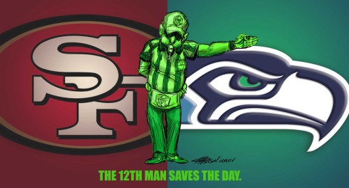 fantasyfootballart:  Man, those refs were watching like HAWKS.