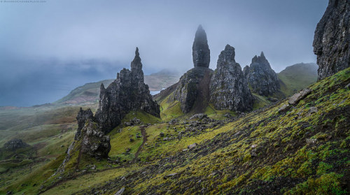 Old Man of Storr by Warren Chamberlain Lots of waiting around in miserable weather for the old man t