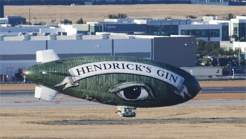 artdecodude:  Blimps certainly had their hayday during the Art Deco era. On my home yesterday going South on the 710, I see a blimp. Normally it is the Goodyear Blimp since it is moored in nearby Carson. As it gets closer, it becomes obvious it is not