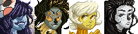 crystal-gays:    So, you guys have met Pyrite (my first Gem OC) and Nuummite (Gem Fusion between Pyrite and Shungite), but I have yet to introduce Shungite and Blue Tiger’s Eye (or Hawk’s Eye).   Both of them were drawn by Bouncy Ears who has given