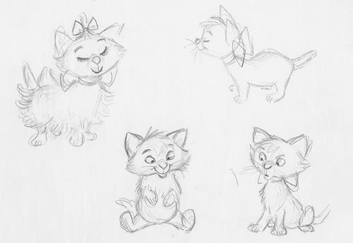 disneyconceptsandstuff:Character Designs from The Aristocats by Milt Kahl