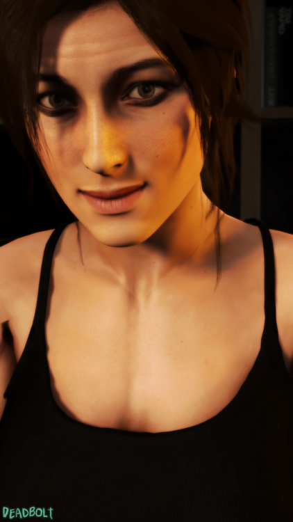 Lara Croft, the cutey visiting your flat.Note: Originally just intended on the Doggystyle scene and just decided to do some cute SFW scenes as well. I love the closeup, she’s just too cute! I think if I were to ever meet Camilla Luddington, Lara’s