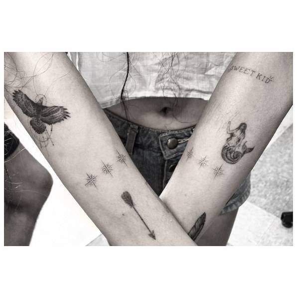 Zoe Kravitzs forearm tattoos