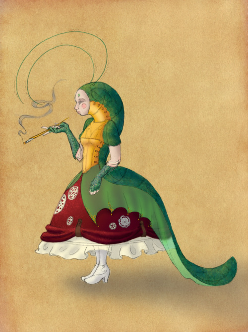 Caterpillar costume concept for Alice in WonderlandI&rsquo;m not *exactly* sure of the mechanics