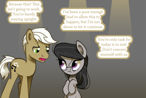 ask-canterlot-musicians:  Oh no the tea!   ;w; Get some rest Octy~