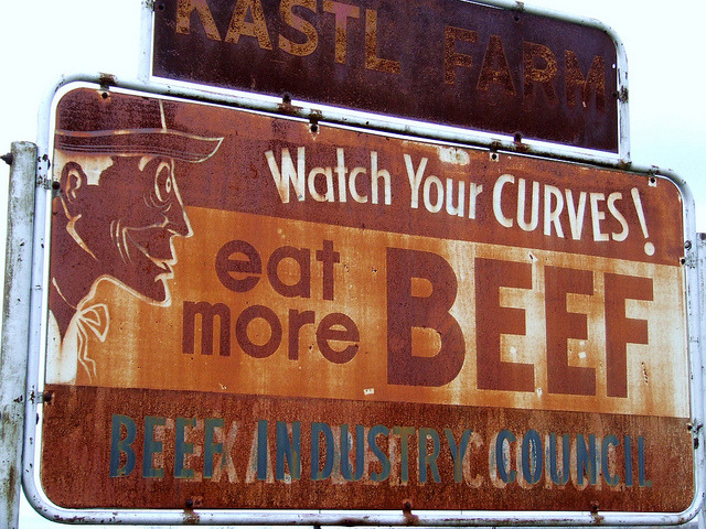 klappersacks:  Eat More Beef by tikitonite on Flickr. 