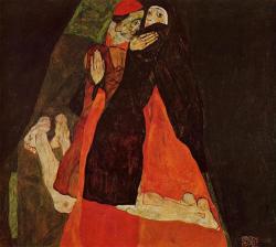 egonschiele-art:    Cardinal and Nun (Caress)