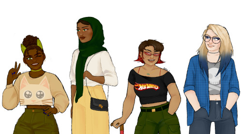 dennisdoesart:here they are all together! my humanstuck headcanons for the beta trolls :~)