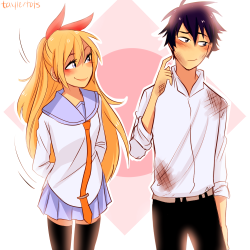 taylertots:  this panel from the recent nisekoi chapter was just too cute oh my god