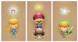 pxlbyte:  Cute Nintendo Characters by  Jerrod