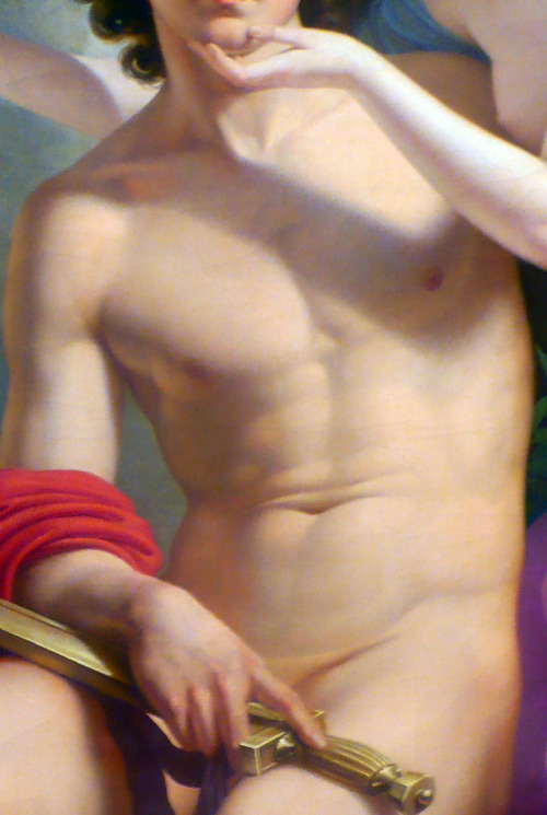 c0ssette:The Invention of Painting (Detail) - Eduard Daege, 1832.