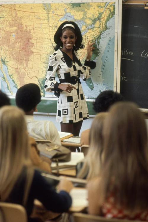 mgangalee:High school teacher Sandy Brockman, Denver in 1969.