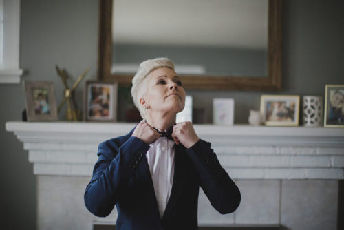 beautiful-brides-weddings:  She Met Her Bride at Pride Natasha was a single mom who “was slowly coming out to friends and family” when she attended Pride in her hometown three years ago. “I was out celebrating with my best friend, and she spotted