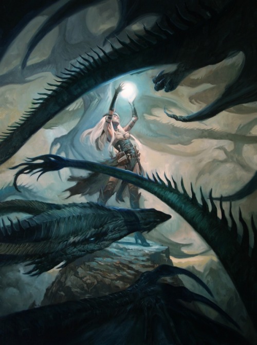 For once, a great RPG cover painting ! Dragon Swarm by Lucas Graciano - Original Painting (pathfinde