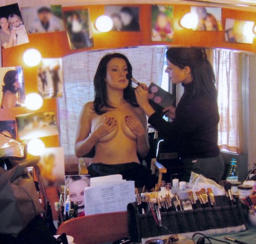 Jennifer Tilly on the set of Seed of Chucky