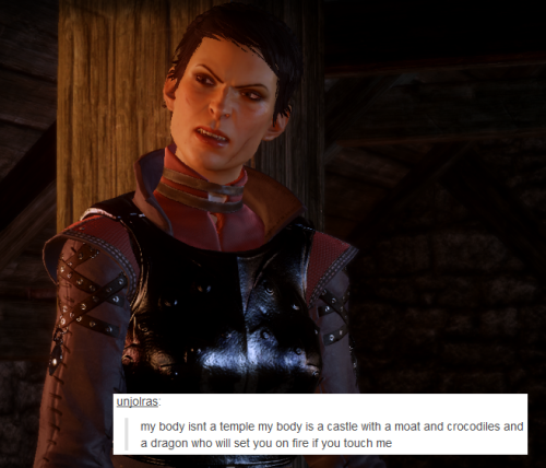 bubonickitten:Dragon Age: Inquisition + text posts, part 8Someone take my laptop away, I can’t stop making these.  More DA text post memes: Marian Hawke: 1, 2, 3, 4 Garrett Hawke: 1, 2, 3 Anders: 1, 2, 3, 4 Fenris: 1, 2 Isabela: 1, 2 Merrill: 1, 2,